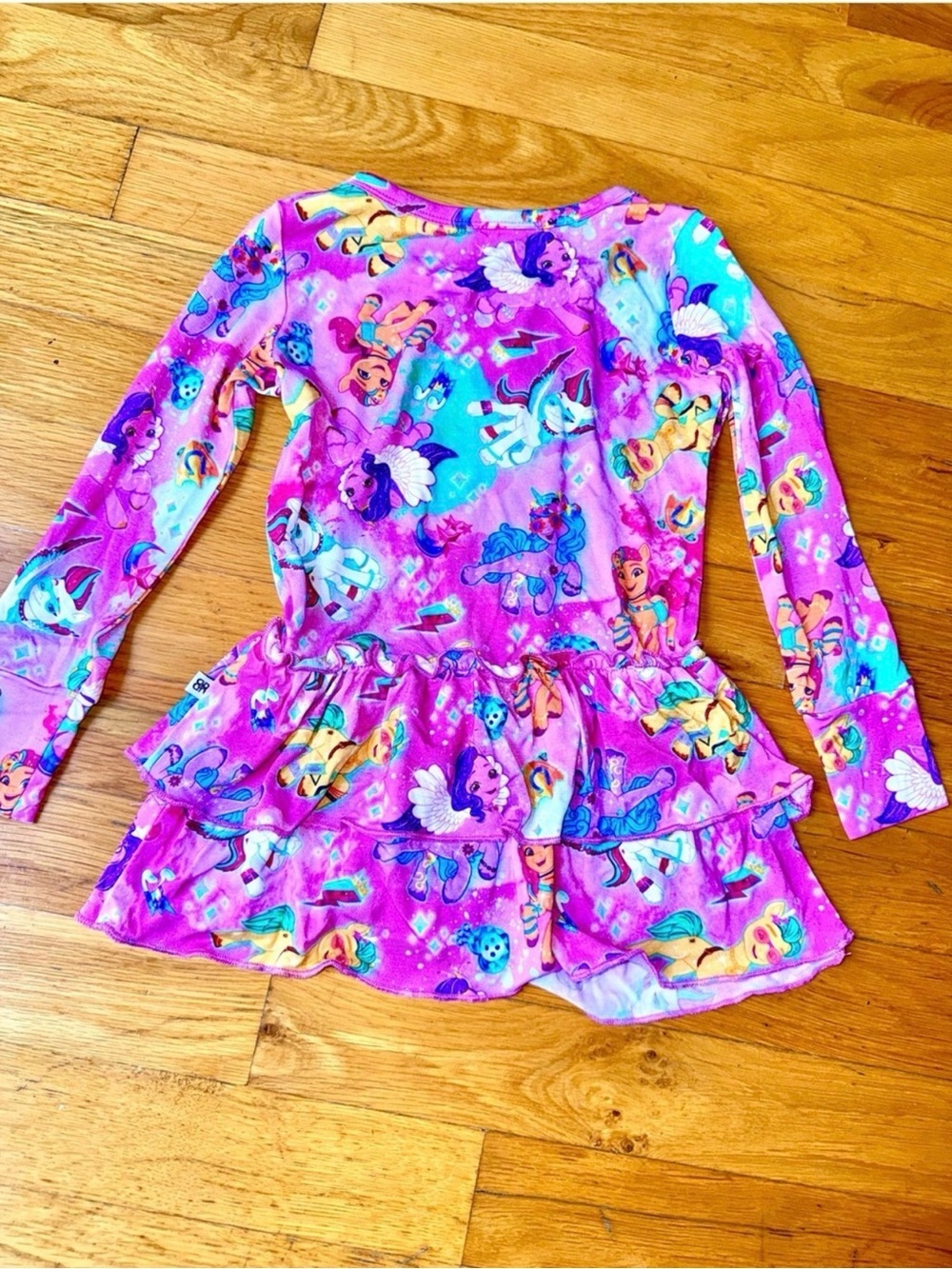 Bums Roses x My Little Pony Ruffle Dress G5 Twirl Bamboo Long Sleeve Pink 2T - Picture 3 of 11